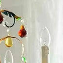 French Colorful Restaurant Chandelier Art Glass Lamp by Ljojo - Romantic Retro Crystal Candle Bedroom Lamp