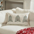 Embroidered Christmas Tree Decorative Pillowcase by Ljojo