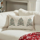 Embroidered Christmas Tree Decorative Pillowcase by Ljojo