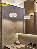 French Retro Amber/White Glass Pendant Light LED - Perfect for Living Room, Restaurant & Bar