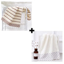 Ljojo 100% Cotton Hand Face Towels Set: White Brown Grey Blue Mixed Color Hotel Home Bath Towel Washcloth Set