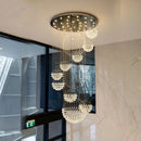 Large Modern Crystal Chandelier Pendant Light for Living Room | Industrial Design Lustre by Ljojo