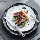 Ljojo Matte Ceramic Steak Plate Pasta Sushi Salad Molecular Cuisine Tableware