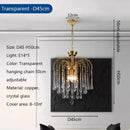 Ljojo French Luxury Crystal Chandelier Retro Glass Ceiling Pendant Lighting Bedroom Fixture
