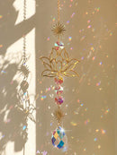 Ljojo™ Crystal Lotus Sun Catcher Chakra Rainbow Prism Home Decor