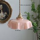 Ljojo Milky Yellow Glass LED Pendant Lights - Copper Nordic Hanging Lamp