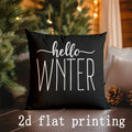 Christmas-themed Ljojo Pillows: Merry, Hello, Farm Fresh Pattern Cushion Cover for Sofa Bedroom Car.