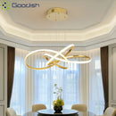 Ljojo Nordic Golden LED Circle Rings Pendant Light Chandelier for Living Room Home Decor