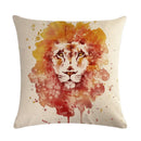 Animal Print Linen Pillowcase by Ljojo - Home Decor Cushion Cover