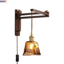 Ljojo LED Wood Glass Wall Lamp Modern Nordic Style for Home Decor