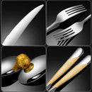 Ljojo 16-Piece Stainless Steel Gold Cutlery Set - Mirror Finish