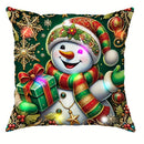 Ljojo LED Light Luminous Pillowcase - Christmas Party Home Decor, Santa Claus Snowman Gift Box Pattern