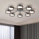 Nordic Glass Ceiling Chandelier Remote Dimming Hanging Lamp Ljojo