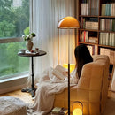 Retro Coffee Color Floor Lamp | Medieval Style Walnut Stand Lights for Living Room by Ljojo