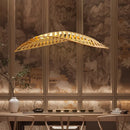 Nordic Wood Fish Bone Pendant Light for Living Room - Ljojo