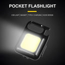 Ljojo Mini COB Keychain Flashlight: 4 Lighting Modes, Magnet, Portable for Camping & Home