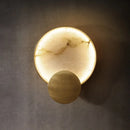 Round Marble Wall Lamp High-grade Copper Indoor Lighting Ljojo Living Room Bedroom Modern Minimalist Led