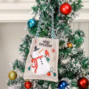 Christmas Candy Bag with Snowman & Santa Claus Pattern by Ljojo - Festive Tote Bag