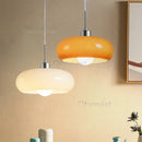 Bauhaus Glass Pendant Light Orange/White Chandelier for Living Room by Ljojo