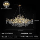Luxury Gold Tree Branch Teardrop Crystal Chandelier Modern LED Home Decor by Ljojo
