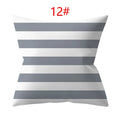 Ljojo 18" Sliver Grey Geometry Striped Pillowcase Home Decor Pillow Cover