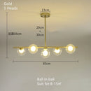 Modern Glass Balls Led Chandelier for Dining Room | Nordic Indoor Lighting Pendant Lights