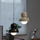Ljojo Mid Century Industrial Metal Chandelier Sputnik Light in White Beige