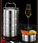 Ljojo 316 Stainless Steel Insulated Bento Lunch Box, 4-Layer Anti-Overflow Design