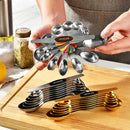 Ljojo Magnetic Stainless Steel Measuring Spoons Set of 8 Dual Sided Stackable Spoons