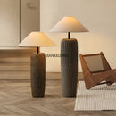 Large Chinese Garden Stand Lamp for Living Room | Japanese Antique Pottery Pot Floor Lamp