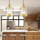 American Country Hanging Lamp Bronze Glass Chandeliers For Living Room by Ljojo