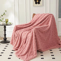 Ljojo Luxe Fleece Blanket: Ultra-Soft Plush Bed Couch Throw Cozy Flannel Air-Conditioning Blanket
