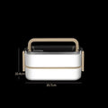 Ljojo 304 Stainless Steel Insulated Lunch Box Microwave Safe for Students at Work