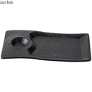 Ljojo Matte Ceramic Serving Plate Set for Molecular Cuisine and Sushi Dining
