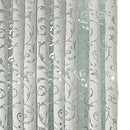 Ljojo Luxury Floral Jacquard Tulle Eyelet Curtains - European Style for Living Room