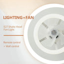 Ceiling Fan Light LED 360° Rotation Fan Lamp Modern 3 Gear Wind Speed Decor Ljojo