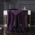 Ljojo Luxury Silk Quilt Queen Comforter Ultra-Soft Spring/Summer Satin Quilted High-End