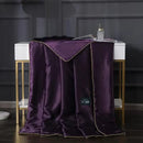 Ljojo Luxury Silk Quilt Queen Comforter Ultra-Soft Spring/Summer Satin Quilted High-End