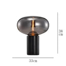 Ljojo Marble Desk Lamp with Glass Ball Lampshade - Postmodern Minimalist Designer Style