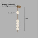 Ljojo Vertical Wall Light Sconce Lamp Acrylic Ball Modern Bedroom Living Room Decor