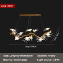 Nordic Wood Acrylic Bird Pendant Light Chandelier - Stylish LED Ceiling Lamp by Ljojo
