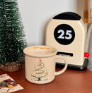 Ljojo 2024 Christmas Tree Ceramic Mug 10oz Couple Cup Water Cup Gift Cup