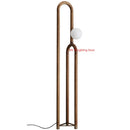 LED Wooden Style Dark Wood Floor Lamp - High-end Living Room Bedroom Decoration by Ljojo