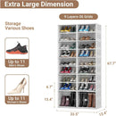 Ljojo™ Heavy Duty Shoe Storage Box Organizer for Entryway, 9 Tiers Stackable Cabinet