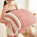 Ljojo 350g Full Extinction Wave Jacquard Blanket - Thick Coral Fleece Winter Blanket