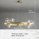 Clear White Glass Ball Chandeliers Cord Adjustable G9 Bulb Good Packaging by Ljojo for Parlor Bedroom Dining Room