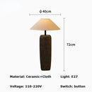 Large Chinese Garden Stand Lamp for Living Room | Japanese Antique Pottery Pot Floor Lamp