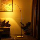 Modern Minimalist LED Floor Lamp with Retractable Reading Light for Living Room Bedroom by Ljojo