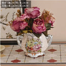 Ljojo™ Ceramic Vase & Flower Arrangement Set - Home Decor Crafts