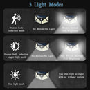 Ljojo 100LED Solar Wall Lamp with Motion Sensor for Garden Courtyard